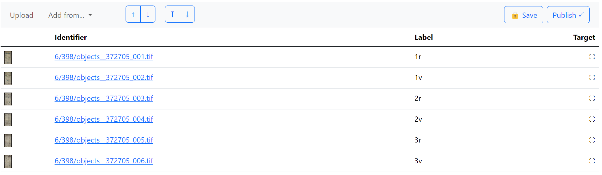 Simple 6 page manifest